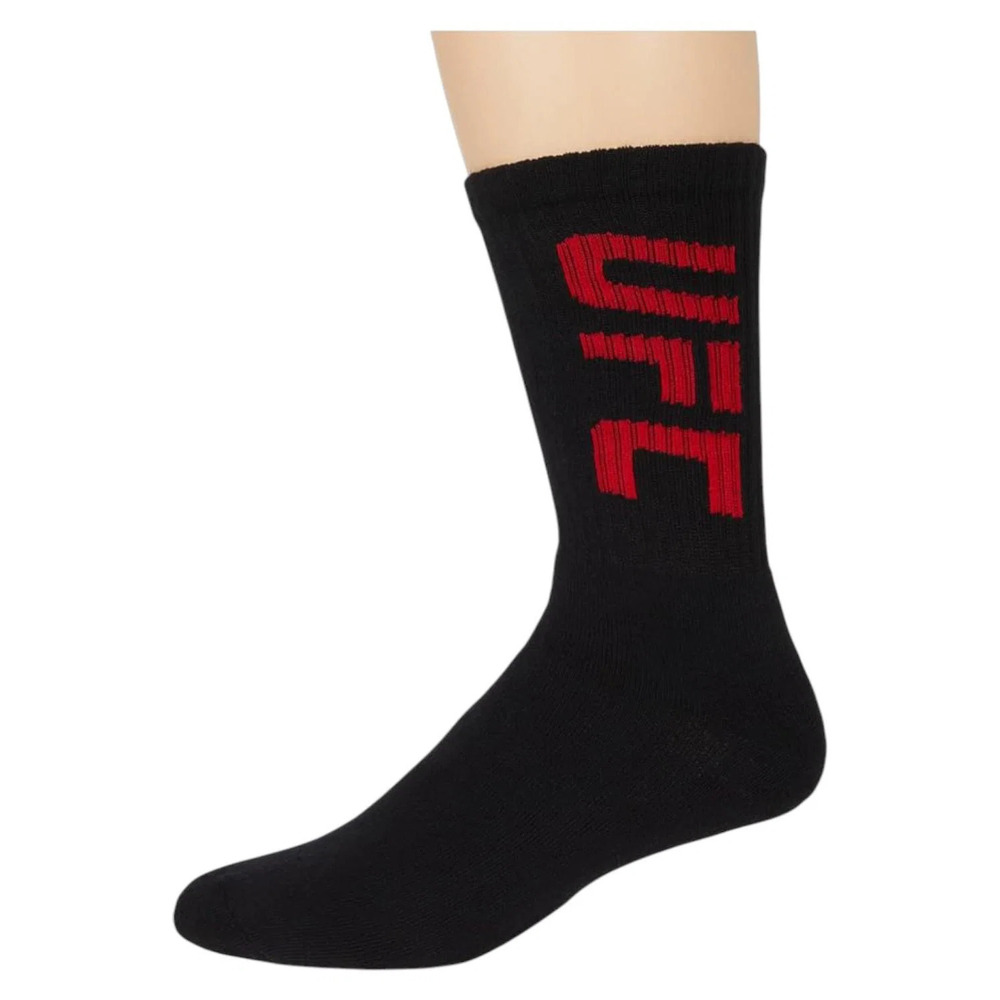 UFC Men's Crew Socks Black/Red